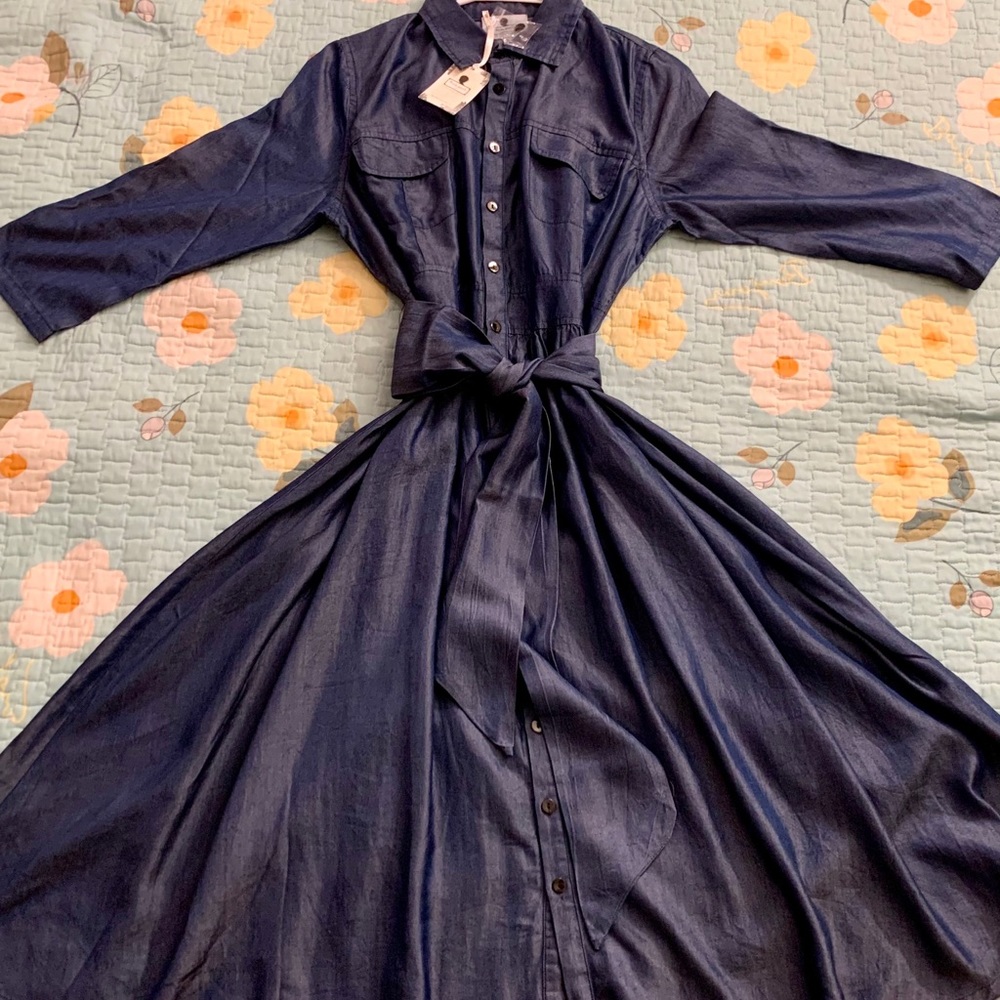 SUNSHINE AND SWEET TEA DENIM DRESS